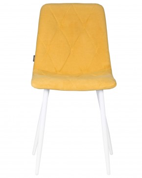 Стул обеденный DOBRIN CHILLY ROMBO, Горчичный Simple 15, основание белый в Сысерти - sysert.ok-mebel.com | фото 7