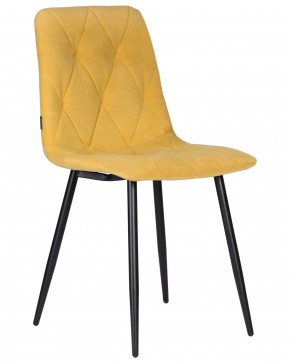 Стул обеденный DOBRIN CHILLY ROMBO, Горчичный Simple 15, основание черное в Сысерти - sysert.ok-mebel.com | фото