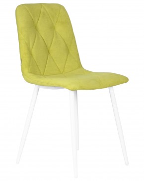 Стул обеденный DOBRIN CHILLY ROMBO, Лайм Simple 14, основание белый в Сысерти - sysert.ok-mebel.com | фото 2