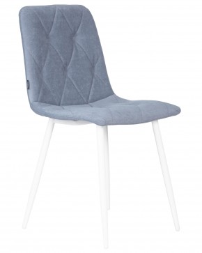 Стул обеденный DOBRIN CHILLY ROMBO, Серо-голубой Simple 26, основание белый в Сысерти - sysert.ok-mebel.com | фото 2