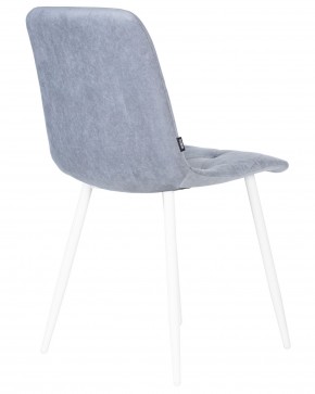 Стул обеденный DOBRIN CHILLY ROMBO, Серо-голубой Simple 26, основание белый в Сысерти - sysert.ok-mebel.com | фото 4