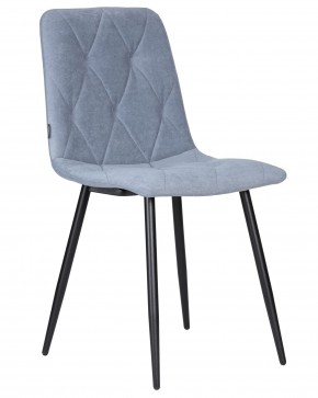 Стул обеденный DOBRIN CHILLY ROMBO, Серо-голубой Simple 26, основание черное в Сысерти - sysert.ok-mebel.com | фото