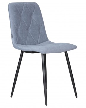 Стул обеденный DOBRIN CHILLY ROMBO, Серо-голубой Simple 26, основание черное в Сысерти - sysert.ok-mebel.com | фото 2