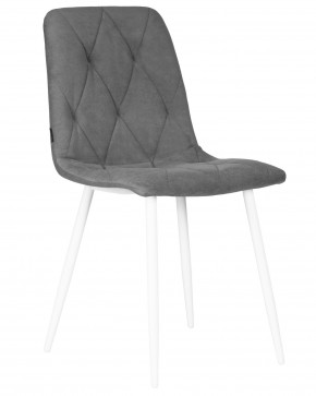 Стул обеденный DOBRIN CHILLY ROMBO, Серый Simple 33, основание белый в Сысерти - sysert.ok-mebel.com | фото