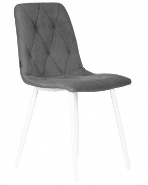 Стул обеденный DOBRIN CHILLY ROMBO, Серый Simple 33, основание белый в Сысерти - sysert.ok-mebel.com | фото 2