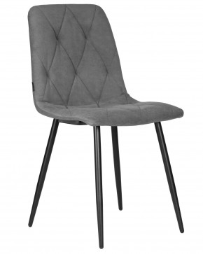 Стул обеденный DOBRIN CHILLY ROMBO, Серый Simple 33, основание черное в Сысерти - sysert.ok-mebel.com | фото