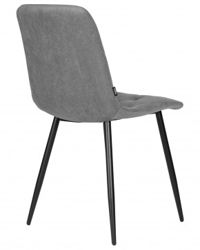 Стул обеденный DOBRIN CHILLY ROMBO, Серый Simple 33, основание черное в Сысерти - sysert.ok-mebel.com | фото 4