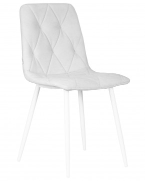 Стул обеденный DOBRIN CHILLY ROMBO, Светло-серый Simple 29, основание белое в Сысерти - sysert.ok-mebel.com | фото