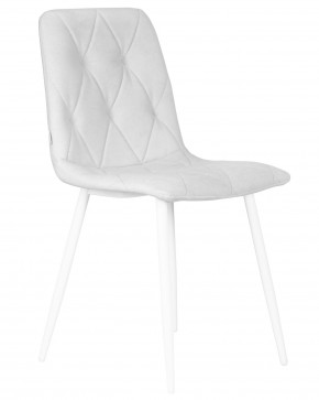 Стул обеденный DOBRIN CHILLY ROMBO, Светло-серый Simple 29, основание белое в Сысерти - sysert.ok-mebel.com | фото 2
