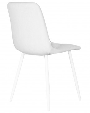 Стул обеденный DOBRIN CHILLY ROMBO, Светло-серый Simple 29, основание белое в Сысерти - sysert.ok-mebel.com | фото 4
