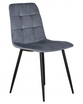 Стул обеденный DOBRIN CHILLY, Серо-голубой Holland 14, основание черное в Сысерти - sysert.ok-mebel.com | фото 2