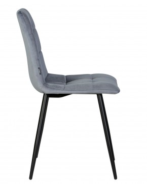 Стул обеденный DOBRIN CHILLY, Серо-голубой Holland 14, основание черное в Сысерти - sysert.ok-mebel.com | фото 3