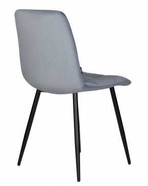 Стул обеденный DOBRIN CHILLY, Серо-голубой Holland 14, основание черное в Сысерти - sysert.ok-mebel.com | фото 4