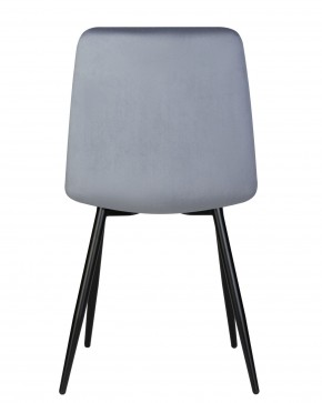 Стул обеденный DOBRIN CHILLY, Серо-голубой Holland 14, основание черное в Сысерти - sysert.ok-mebel.com | фото 5