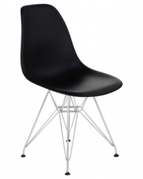 Стул обеденный DOBRIN DSR, ножки хром, цвет чёрный (B-03) в Сысерти - sysert.ok-mebel.com | фото 2