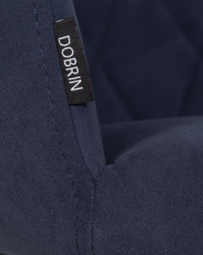 Стул обеденный DOBRIN ROBY, ЭМАЛЬ ЧЕРНЫЙ МУАР велюр Catania Dark Blue в Сысерти - sysert.ok-mebel.com | фото 9