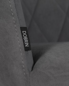 Стул обеденный DOBRIN ROBY, ЭМАЛЬ ЧЕРНЫЙ МУАР велюр Catania Silver в Сысерти - sysert.ok-mebel.com | фото 9