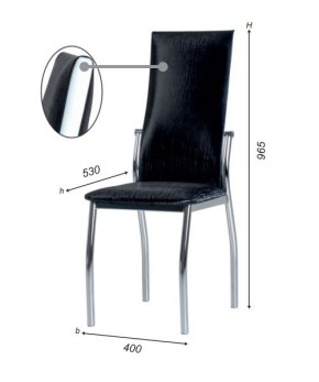 Стул Пекин А1.10-05 со вставкой (двухцветный) (Стандарт) хром/кожзам (4 шт.) в Сысерти - sysert.ok-mebel.com | фото 2