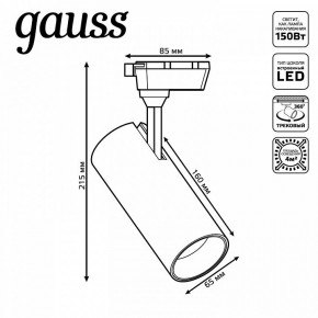 Светильник на штанге Gauss Track Light TR062 в Сысерти - sysert.ok-mebel.com | фото 5