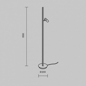 Торшер Maytoni Thin MOD395FL-L28BS3K в Сысерти - sysert.ok-mebel.com | фото 4