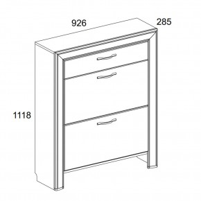 Тумба для обуви 2D1S, OLIVIA, цвет вудлайн крем/дуб анкона в Сысерти - sysert.ok-mebel.com | фото 2