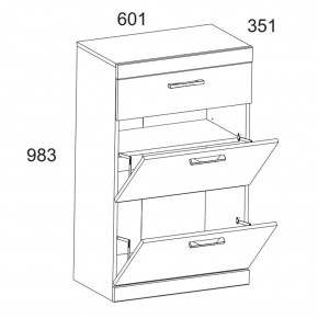 Тумба для обуви 2D1S, OSKAR , цвет дуб Санремо в Сысерти - sysert.ok-mebel.com | фото 5