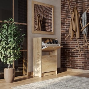 Тумба ОРИОН с двумя полками для обуви, цвет Дуб Сонома в Сысерти - sysert.ok-mebel.com | фото 4