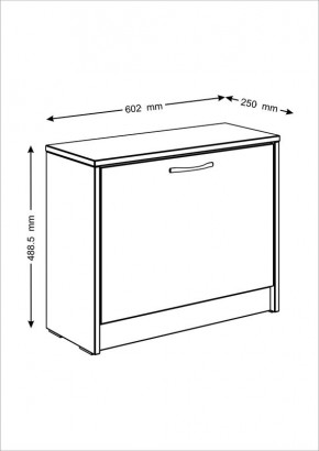 Тумба ОРИОН с одной полкой для обуви, цвет белый в Сысерти - sysert.ok-mebel.com | фото 3