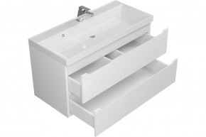 Тумба под раковину Uperwood Tanos 100 см, подвесная, белая матовая в Сысерти - sysert.ok-mebel.com | фото 2