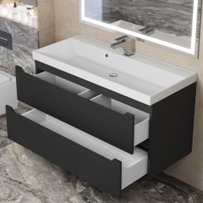 Тумба под раковину Uperwood Tanos 100 см, подвесная, черная матовая в Сысерти - sysert.ok-mebel.com | фото 10