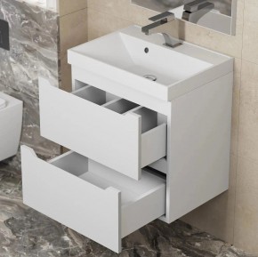 Тумба под раковину Uperwood Tanos 50 см, подвесная, белая матовая в Сысерти - sysert.ok-mebel.com | фото 3