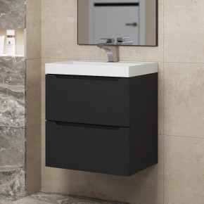 Тумба под раковину Uperwood Tanos 50 см, подвесная, черная матовая в Сысерти - sysert.ok-mebel.com | фото