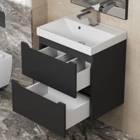 Тумба под раковину Uperwood Tanos 50 см, подвесная, черная матовая в Сысерти - sysert.ok-mebel.com | фото 2