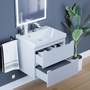 Тумба под раковину Uperwood Tanos 60 см, подвесная, белая матовая в Сысерти - sysert.ok-mebel.com | фото 2
