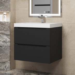 Тумба под раковину Uperwood Tanos 60 см, подвесная, черная матовая в Сысерти - sysert.ok-mebel.com | фото