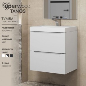 Тумба под раковину Uperwood Tanos 70 см, подвесная, белая матовая в Сысерти - sysert.ok-mebel.com | фото 5