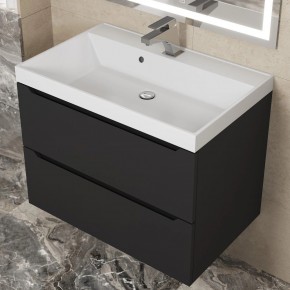 Тумба под раковину Uperwood Tanos 70 см, подвесная, черная матовая в Сысерти - sysert.ok-mebel.com | фото