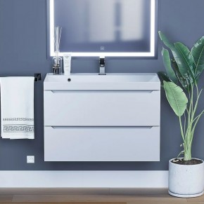 Тумба под раковину Uperwood Tanos 80 см, подвесная, белая матовая в Сысерти - sysert.ok-mebel.com | фото