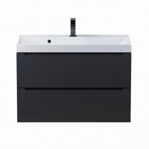Тумба под раковину Uperwood Tanos 80 см, подвесная, черная матовая в Сысерти - sysert.ok-mebel.com | фото 8