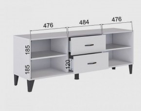 Тумба под ТВ ТВМ-6 (белый) в Сысерти - sysert.ok-mebel.com | фото 2