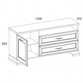 Тумба RTV 1D2SN, TIFFANY, цвет вудлайн кремовый в Сысерти - sysert.ok-mebel.com | фото 2