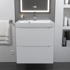 Тумба с раковиной Uperwood Tanos 50 см, подвесная, белая матовая в Сысерти - sysert.ok-mebel.com | фото 10
