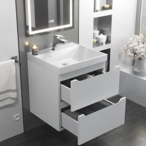 Тумба с раковиной Uperwood Tanos 50 см, подвесная, белая матовая в Сысерти - sysert.ok-mebel.com | фото 11