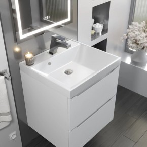 Тумба с раковиной Uperwood Tanos 50 см, подвесная, белая матовая в Сысерти - sysert.ok-mebel.com | фото 9