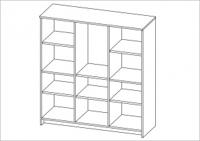 Тумба СИРИУС трехдверная с одним ящиком, цвет белый в Сысерти - sysert.ok-mebel.com | фото 3