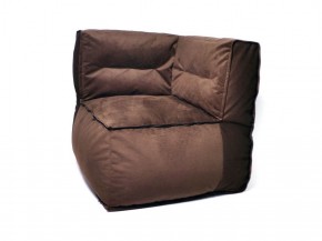 Угловое модульное бескаркасное кресло Комфорт (Шоколад велюр) в Сысерти - sysert.ok-mebel.com | фото