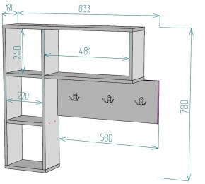 Вешалка настенная для одежды V28 в Сысерти - sysert.ok-mebel.com | фото 2