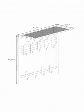 Вешалка-полка Торонто 22 в Сысерти - sysert.ok-mebel.com | фото 3