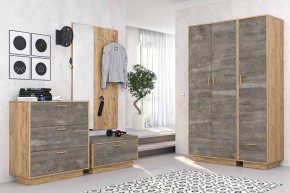 Вешалка с зеркалом Эго ВЗ-1 дуб крафт золотой в Сысерти - sysert.ok-mebel.com | фото 2