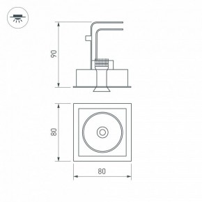 Встраиваемый светильник Arlight CL-SIMPLE-S80x80-9W Warm3000 (BK, 45 deg) 028149 в Сысерти - sysert.ok-mebel.com | фото 9